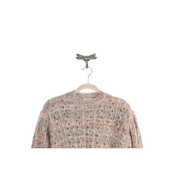 Bartolini Beige Pink Knit Crewneck Pullover Sweater Size L - Picture 2 of 9